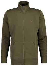 Herren Sweatjacke - REGULAR SHIELD FULL ZIP SWEAT, Reiverschluss, Stehkragen Grn L