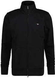 Herren Sweatjacke - REGULAR SHIELD FULL ZIP SWEAT, Reiverschluss, Stehkragen Schwarz M