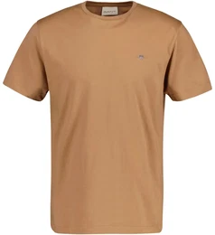 Herren T-Shirt - REGULAR SHIELD, Rundhals, kurzarm, Baumwolle, Stickerei Khaki 2XL