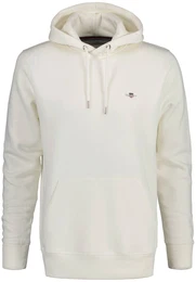 Herren Hoodie - REGULAR SHIELD HOODIE, Kapuzen-Sweatshirt, Baumwoll-Mix Ecru S
