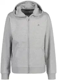 Kinder Sweatjacke - SHIELD FULL ZIP HOODIE, Kapuze, Reiverschluss, Baumwolle Grau 176