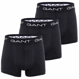 Jungen Boxershorts, 3er Pack - Trunks, Cotton Stretch, Logo, einfarbig Schwarz 170