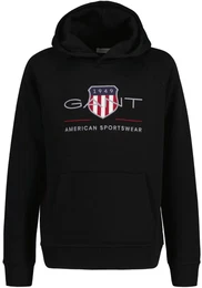Kinder Sweatshirt - ARCHIVE SHIELD HOODIE, Kapuzen-Pullover, Logo, uni Schwarz 158/164