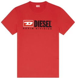 Herren T-Shirt - T-DIEGOR-DIV HEMD, Baumwolle, Rundhals, Logo, kurz, einfarbig Rot 3XL