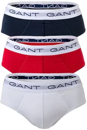 Herren Slips, 3er Pack - Briefs, Logo-Bund, Cotton Stretch, einfarbig Mehrfarbig 2XL