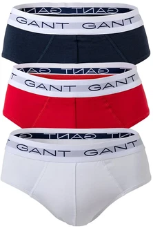 GANT Herren Slips 3er Pack Briefs Logo-Bund Cotton Stretch