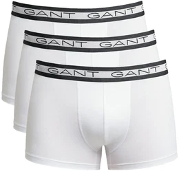 Herren Boxer Shorts, 3er Pack - BASIC TRUNKS 3-PACK, Cotton Stretch, uni Wei M
