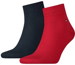 Herren Quarter Socken, Vorteilspack - Sneaker, Unifarben, 39-49 Dunkelblau/Rot 39-42 4er Pack (2x2P)