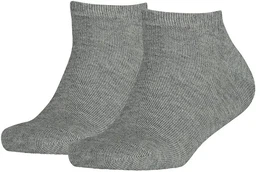 Kinder Sneaker Socken, Vorteilspack - Teen, TH, Baumwolle, Uni, 23-42 Grau 39-42 4er Pack (2x2P)