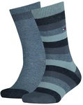 TOMMY HILFIGER Kinder Socken Basic Stripe Blau