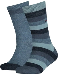 TOMMY HILFIGER Kinder Socken Basic Stripe Blau