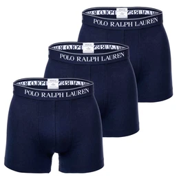 POLO Herren Boxer Shorts, 3er Pack - CLASSIC-3 PACK- TRUNK, Cotton Stretch, Logobund Dunkelblau S