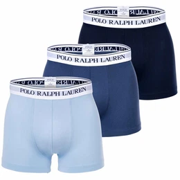 POLO Herren Boxer Shorts, 3er Pack - CLSSIC TRUNK-3 PACK, Cotton Stretch, Logobund Dunkelblau/Hellblau 2XL