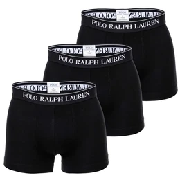 POLO Herren Boxer Shorts, 3er Pack - CLASSIC-3 PACK- TRUNK, Cotton Stretch, Logobund Schwarz S