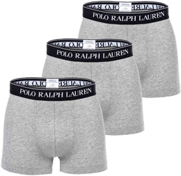 POLO Herren Boxer Shorts, 3er Pack - CLASSIC-3 PACK- TRUNK, Cotton Stretch, Logobund Grau S