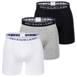 POLO Herren Boxer Shorts, 3er Pack - BOXER BRIEF - 3 PACK, Cotton Stretch, Logobund Schwarz/Wei/Grau 2XL