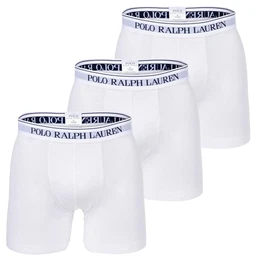 POLO Herren Boxer Shorts, 3er Pack - BOXER BRIEF - 3 PACK, Cotton Stretch, Logobund Wei 2XL