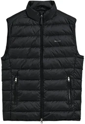 GANT Herren Steppweste LIGHT DOWN VEST GILET Schwarz/schwarz/black