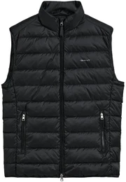 Herren Daunen-Steppweste - LIGHT DOWN VEST, Reiverschluss, Stehkragen Schwarz S