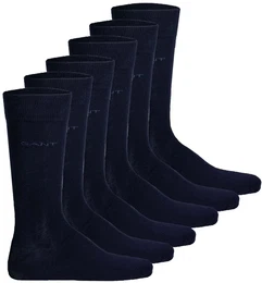 Herren Socken, 6er Pack - Soft Cotton Socks, Strmpfe, einfarbig 43-45-Blau
