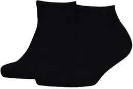 Kinder Sneaker Socken, Vorteilspack - Teen, TH, Baumwolle, Uni, 23-42 Schwarz 39-42 2er Pack (1x2P)