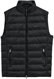 Herren Daunen-Steppweste - LIGHT DOWN VEST, Reiverschluss, Stehkragen Schwarz 5XL