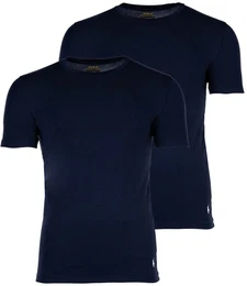 POLO Herren T-Shirts, 2er Pack - CLASSIC-2 PACK-CREW UNDERSHIRT, Rundhals, Stretch Cotton Dunkelblau S
