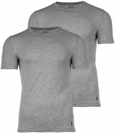 POLO Herren T-Shirts, 2er Pack - CLASSIC-2 PACK-CREW UNDERSHIRT, Rundhals, Stretch Cotton Grau XL