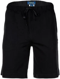 POLO Herren Shorts - SLEEP SHORT - SLEEP BOTTOM, Schlafanzug-Hose, kurz, Baumwolle Schwarz L