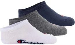 Kinder Socken, 3er Pack - Sneaker Socken, Logo, einfarbig Blau/Wei/Grau 31-34