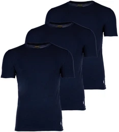 POLO Herren T-Shirts, 3er Pack - CREW 3-PACK-CREW UNDERSHIRT, Rundhals, Baumwolle Dunkelblau L
