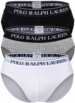 Polo Ralph Lauren Slip Low Rise Brief 3er Pack Schwarz/Wei/Grau
