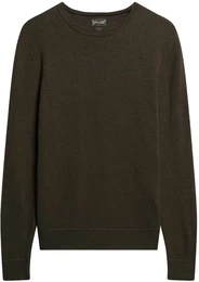 Herren Strickpullover - ESSENTIAL SLIM FIT CREW JUMPER, Pullover, Rundhals, einfarbig Grn L