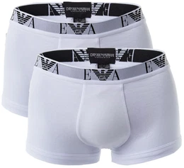 Herren Shorts, Vorteilspack - Unterwsche, Stretch Cotton Trunks Wei S 2er Pack (1x2P)