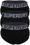 Superdry Herren Slips 3er Pack BRIEF TRIPLE PACK Schwarz