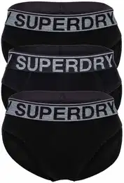 Herren Slips, 3er Pack - BRIEF TRIPLE PACK, Logobund, Cotton Stretch Schwarz S