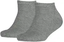 Kinder Sneaker Socken, Vorteilspack - Teen, TH, Baumwolle, Uni, 23-42 Grau 23-26 8er Pack (4x2P)