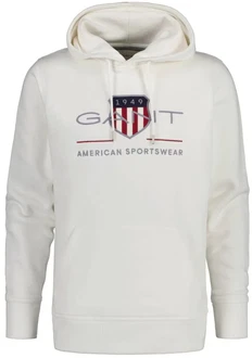 Gant Hoodie REG ARCHIVE SHIELD HOODIE Weiß/Creme/Grau
