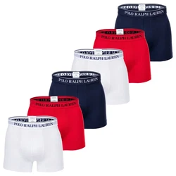 Polo Ralph Lauren Herren Boxer Shorts 6er Pack CLASSIC-6 PACK TRUNK Rot/Weiß/Dunkelblau