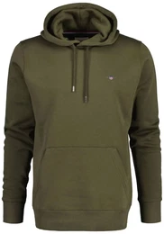 Herren Hoodie - REGULAR SHIELD HOODIE, Kapuzen-Sweatshirt, Baumwoll-Mix Grn S