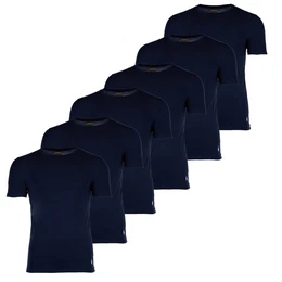 POLO Herren T-Shirts, 6er Pack - CREW 6-PACK-CREW UNDERSHIRT, Rundhals, Baumwolle Dunkelblau M