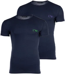 Emporio Armani T-Shirt 2er Pack BOLD MONOGRAM Dunkelblau