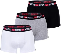 Diesel Herren Boxershorts 3er Pack UMBX-SHAWNTHREEPACK Weiß/Schwarz/Grau
