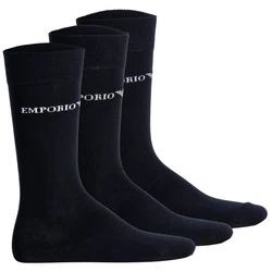 Emporio Armani Herren Socken 3er Pack CASUAL COTTON Schwarz