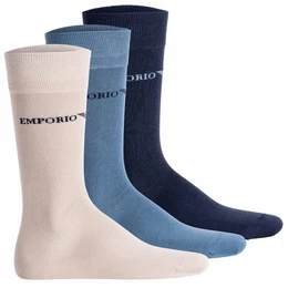 Herren Socken, 3er Pack - CASUAL COTTON, Kurzsocken, One Size Marine/Nude/Blau 40-45