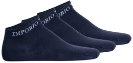 Herren Sneakersocken, 3er Pack - CASUAL COTTON, Logo Marine 40-43