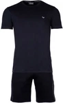 EMPORIO ARMANI Herren Schlafanzug INTERLOCK Pyjama Shorty Schwarz/schwarz