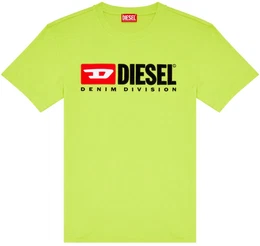 Herren T-Shirt - T-DIEGOR-DIV HEMD, Baumwolle, Rundhals, Logo, kurz, einfarbig Neongrn L