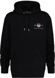 Herren Hoodie - REGULAR MEDIUM ARCHIVE SHIELD, Kapuzen-Sweatshirt, Cotton-Mix Schwarz M