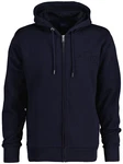 GANT Herren Sweatjacke mit Kapuze REGULAR TONAL SHIELD FULL ZIP HOODIE Blau